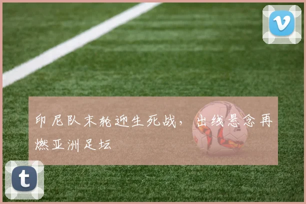 印尼队末轮迎生死战,出线悬念再燃亚洲足坛 - 虎扑体育推荐